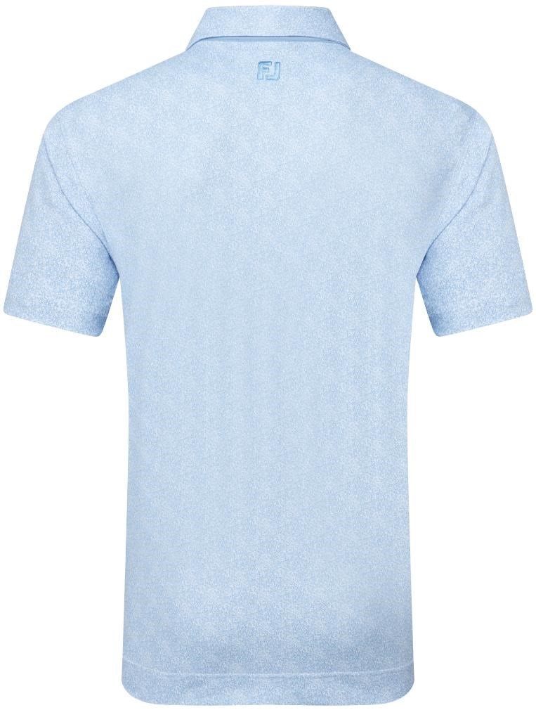 FootJoy Speckle Print Pique herr polo, blue jay/white
