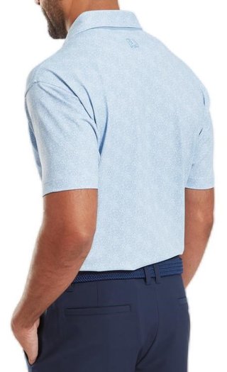 FootJoy Speckle Print Pique herr polo, blue jay/white