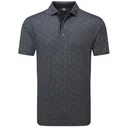 FootJoy Speckle Print Pique herr polo, svart/flint
