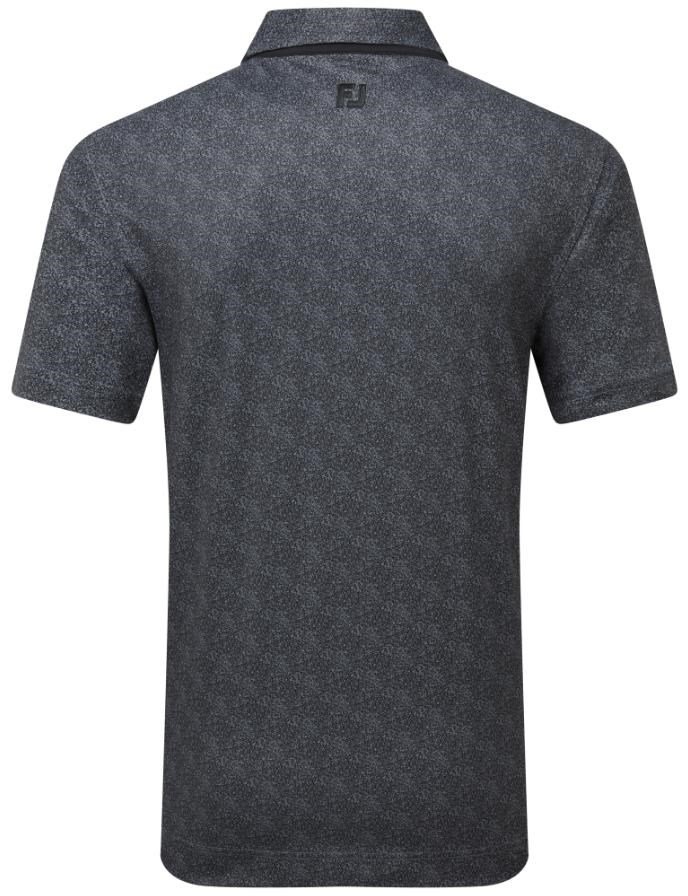 FootJoy Speckle Print Pique herr polo, svart/flint