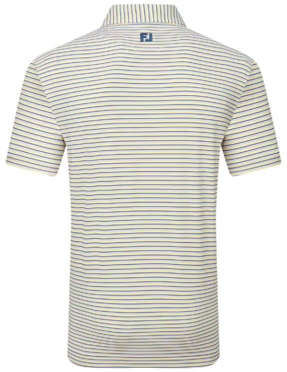 FootJoy Balance Stripe Lisle herr polo, white/navy/grey/taxi