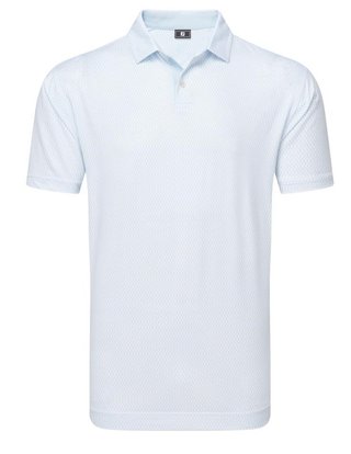 FootJoy Irongate Print Lisle herr polo, white/skyway