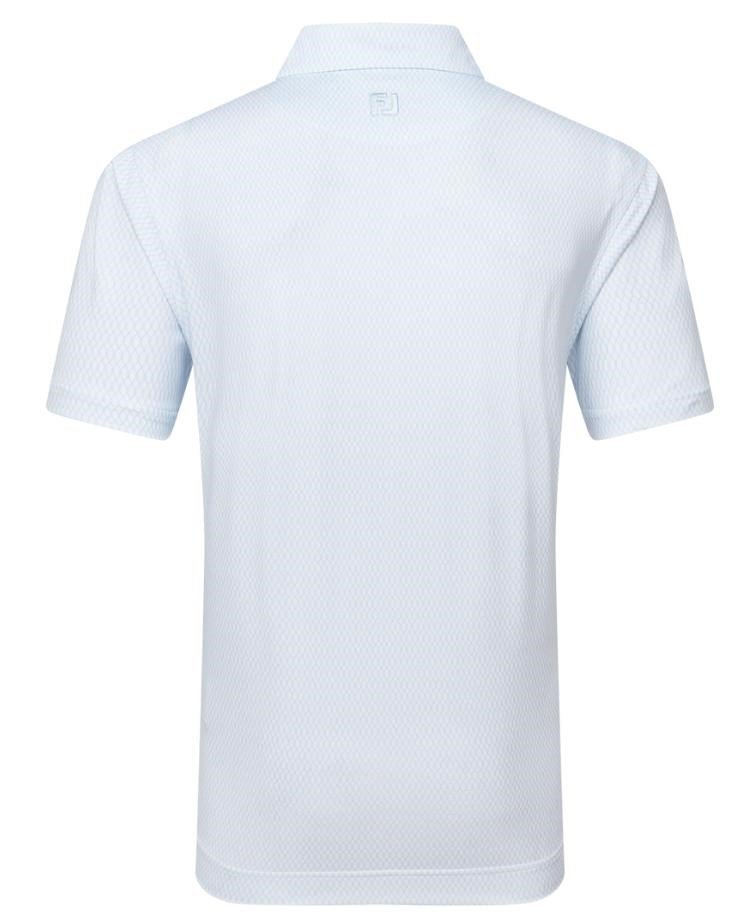 FootJoy Irongate Print Lisle herr polo, white/skyway