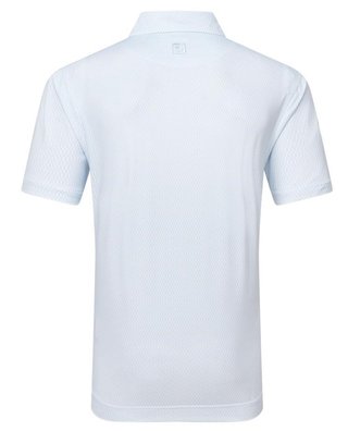 FootJoy Irongate Print Lisle herr polo, white/skyway