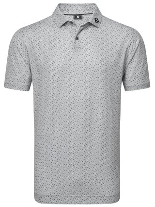 FootJoy Bounce Print Pique herr polo, grå