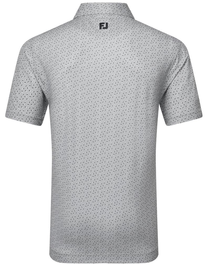 FootJoy Bounce Print Pique herr polo, grå
