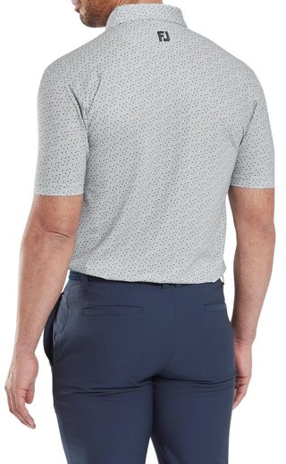 FootJoy Bounce Print Pique herr polo, grå