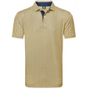 FootJoy Citrus Print Lisle herr polo, taxi/navy