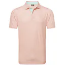 FootJoy Citrus Print Lisle herr polo, orange/pistachio
