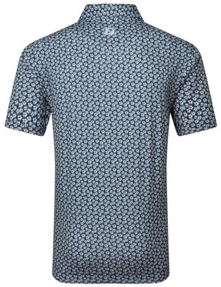 FootJoy Floral Sketch Print Lisle herr polo, white/navy