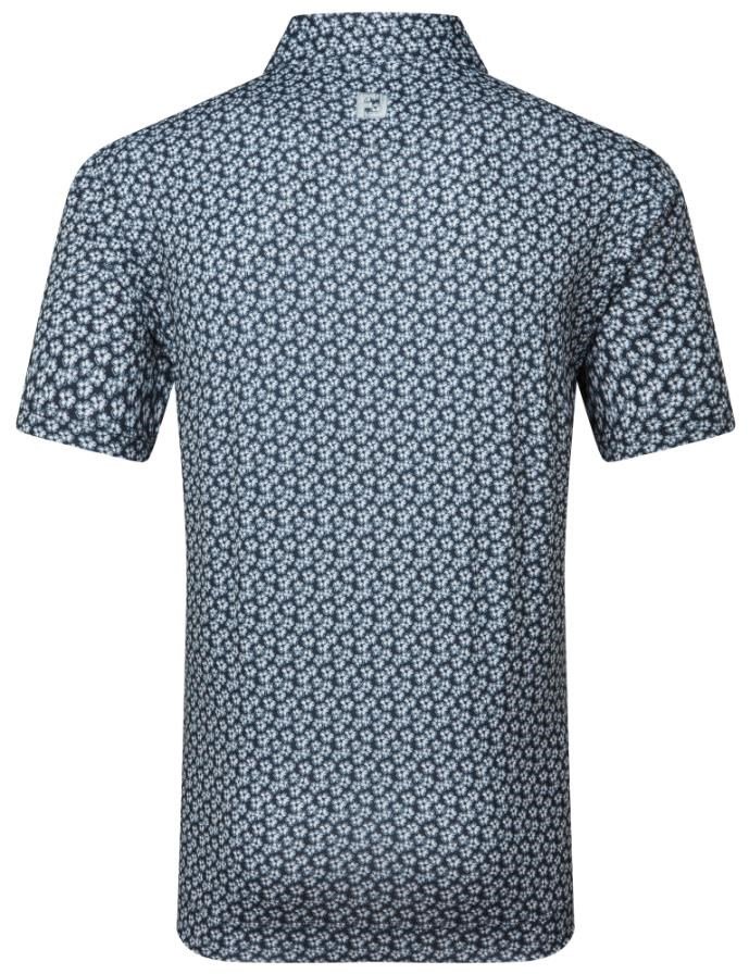 FootJoy Floral Sketch Print Lisle herr polo, white/navy
