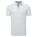 FootJoy Figure Print Lisle herr polo, white/flint