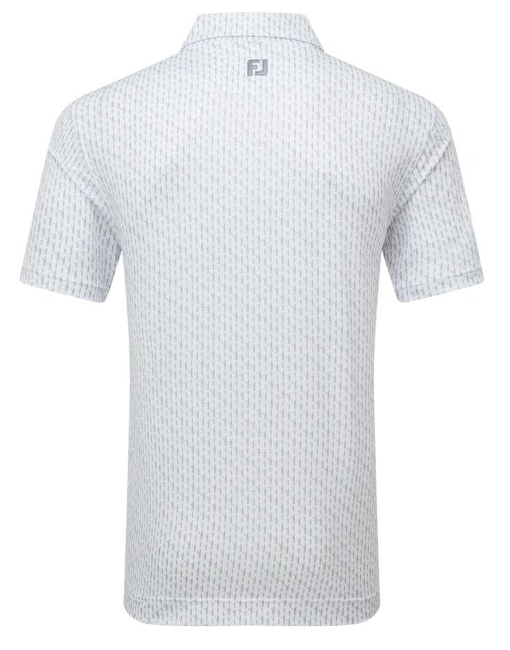 FootJoy Figure Print Lisle herr polo, white/flint