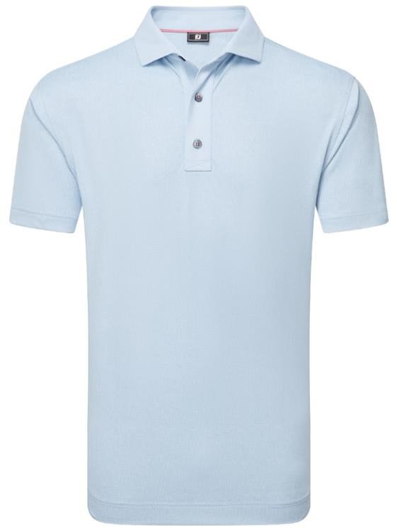 FootJoy Etched Texture Print Lisle herr polo, skyway