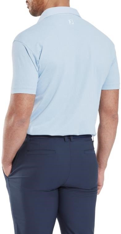 FootJoy Etched Texture Print Lisle herr polo, skyway