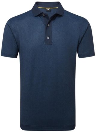FootJoy Etched Texture Print Lisle herr polo, navy