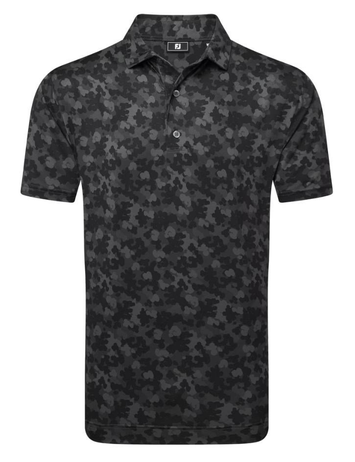 FootJoy Pop Camo Lisle herr polo, svart