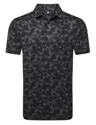 FootJoy Pop Camo Lisle herr polo, svart
