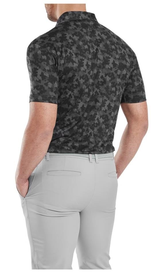 FootJoy Pop Camo Lisle herr polo, svart
