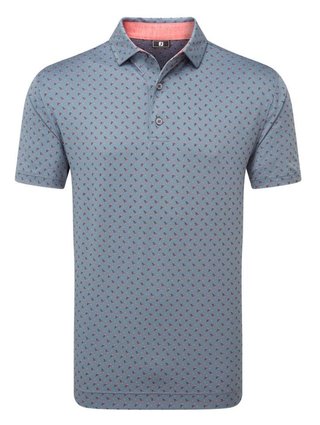 FootJoy Flower Bud Foulard Lisle herr polo, flint