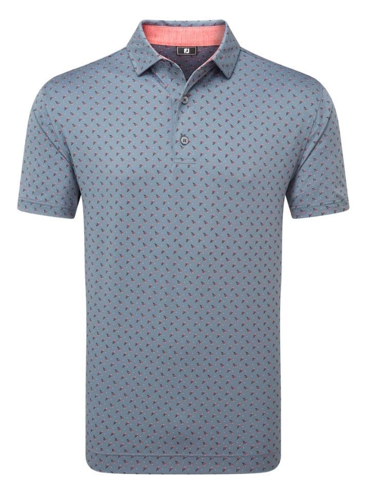 FootJoy Flower Bud Foulard Lisle herr polo, flint