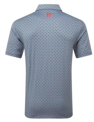 FootJoy Flower Bud Foulard Lisle herr polo, flint