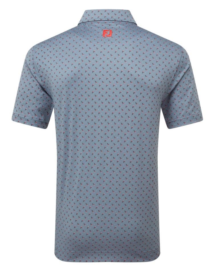 FootJoy Flower Bud Foulard Lisle herr polo, flint