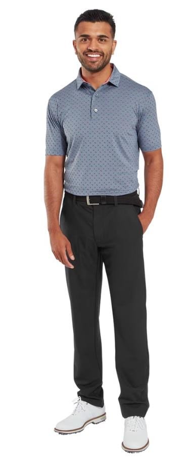 FootJoy Flower Bud Foulard Lisle herr polo, flint