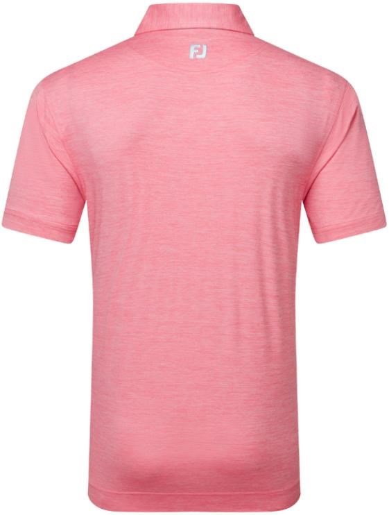 FootJoy Heather Lisle with Trim herr polo, pink lemonade heather