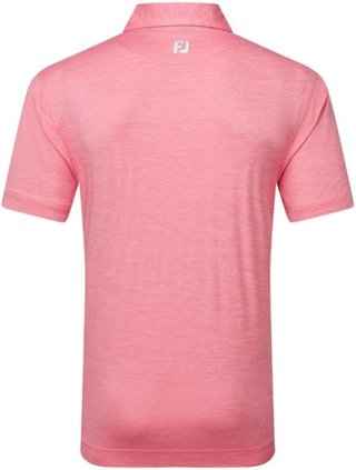 FootJoy Heather Lisle with Trim herr polo, pink lemonade heather