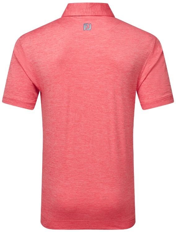 FootJoy Heather Lisle with Trim herr polo, hibiscus heather