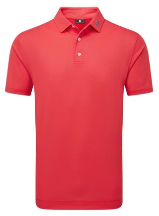 FootJoy Stretch Pique Solid herr polo, hibiscus