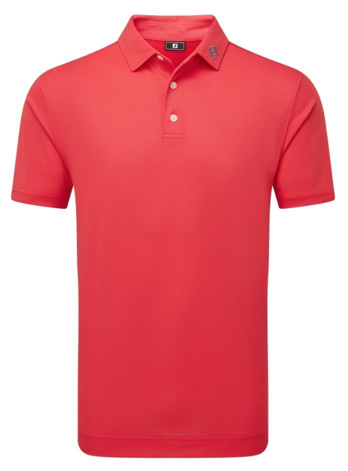 FootJoy Stretch Pique Solid herr polo, hibiscus