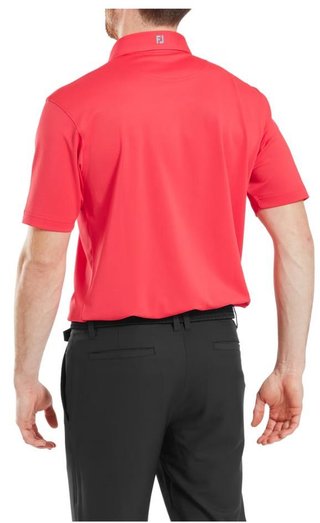 FootJoy Stretch Pique Solid herr polo, hibiscus