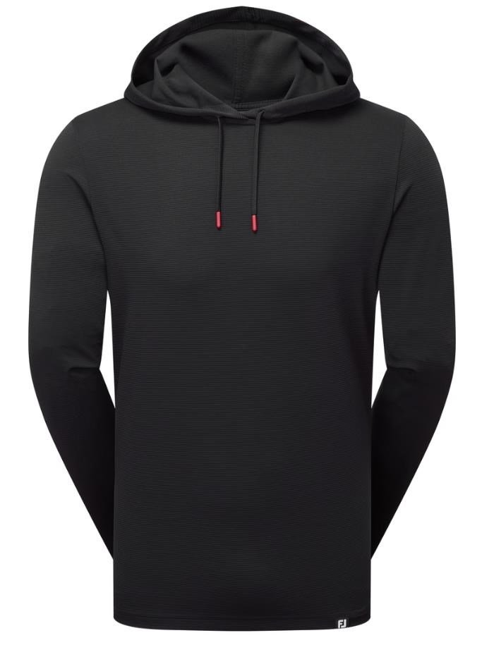 FootJoy Ottoman Jacquard herr hoodie, svart