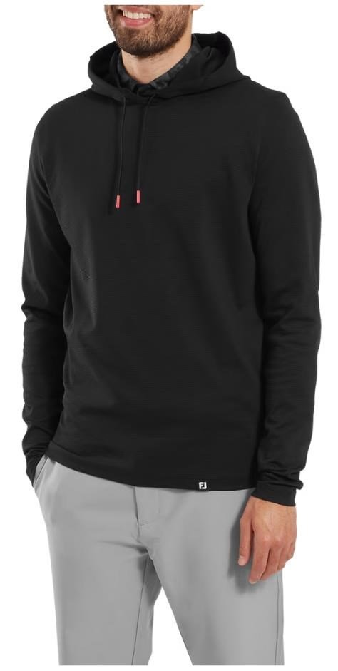 FootJoy Ottoman Jacquard herr hoodie, svart