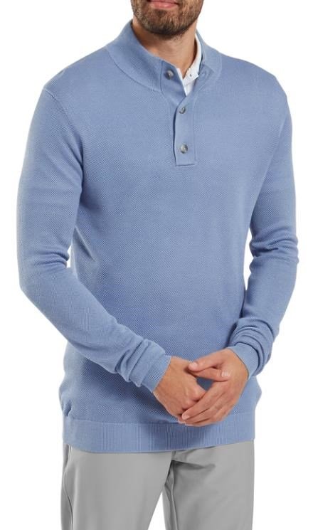 FootJoy Drirelease Button Placket herr tröja, blue jay
