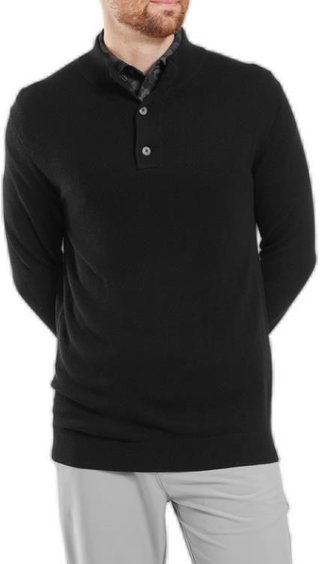 FootJoy Drirelease Button Placket herr tröja, svart