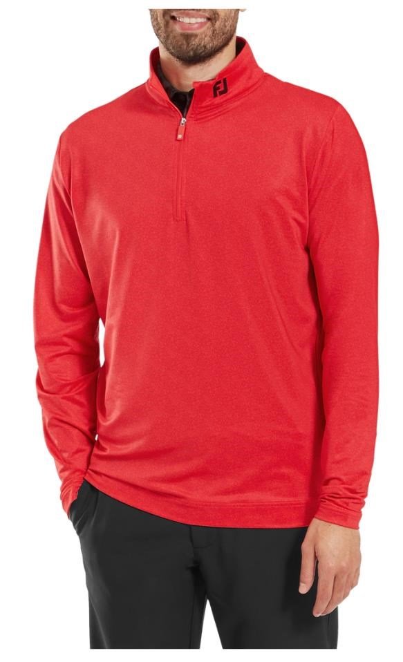 FootJoy Speckle Print Chill-Out herr sweatshirt, hibiscus