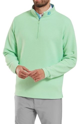 FootJoy Quilt Texture Chill-Out herr sweatshirt, pistachio