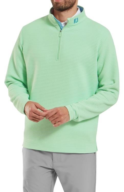 FootJoy Quilt Texture Chill-Out herr sweatshirt, pistachio