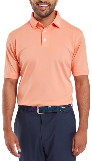 FootJoy Stretch Pique Solid herr polo, papaya