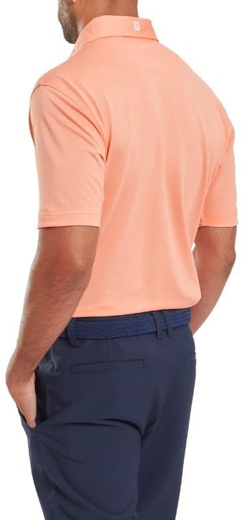 FootJoy Stretch Pique Solid herr polo, papaya