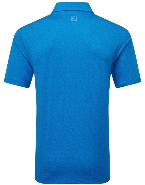 FootJoy Painted Floral Lisle herr polo, cobalt