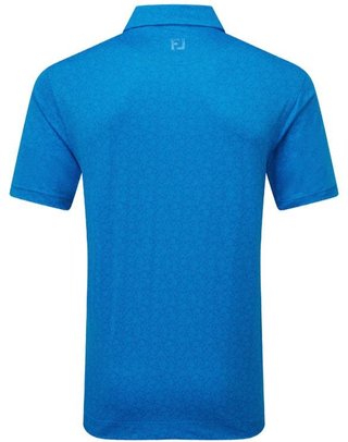 FootJoy Painted Floral Lisle herr polo, cobalt