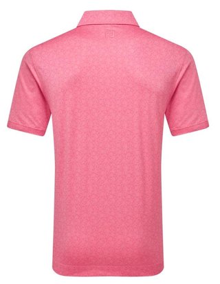 FootJoy Painted Floral Lisle herr polo, pink lemonade