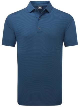 FootJoy Micro Feeder Stripe Lisle herr polo, navy tonal