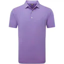 FootJoy Micro Feeder Stripe Lisle herr polo, marine/pink