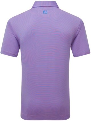 FootJoy Micro Feeder Stripe Lisle herr polo, marine/pink