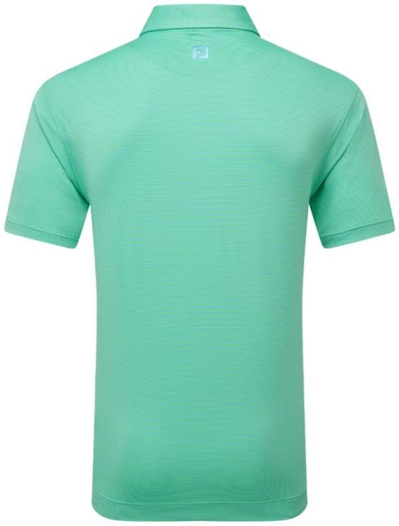 FootJoy Micro Feeder Stripe Lisle herr polo, lagoon/mint